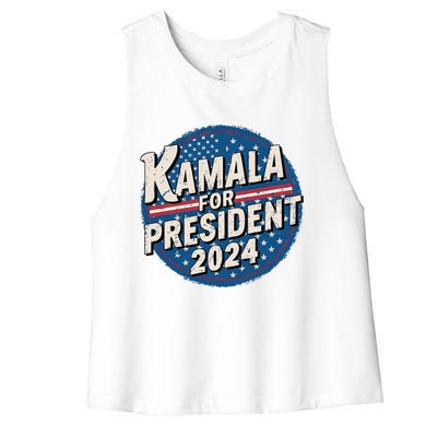 Kamala For President 2024 Election Kamala Vote For 2024 President Kamalaharris Women's Racerback Cropped Tank