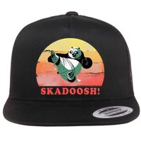 Kung Fu Panda Skadoosh! Retro Circle Portrait Flat Bill Trucker Hat