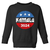 Kamala For President Kamala 2024 Toddler Sweatshirt