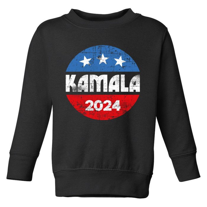 Kamala For President Kamala 2024 Toddler Sweatshirt