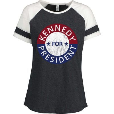 Kennedy For President 2024 Election Vintage Enza Ladies Jersey Colorblock Tee