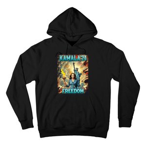 Kamala For President Slogan Statue Liberty Pro Harris Hoodie