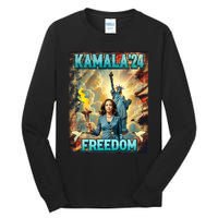 Kamala For President Slogan Statue Liberty Pro Harris Tall Long Sleeve T-Shirt