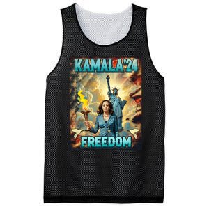 Kamala For President Slogan Statue Liberty Pro Harris Mesh Reversible Basketball Jersey Tank