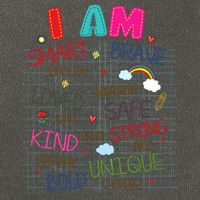 Kids Funny Positive Affirmation Inspiration Girl Boy I Am Kind Cotton Canvas Backpack