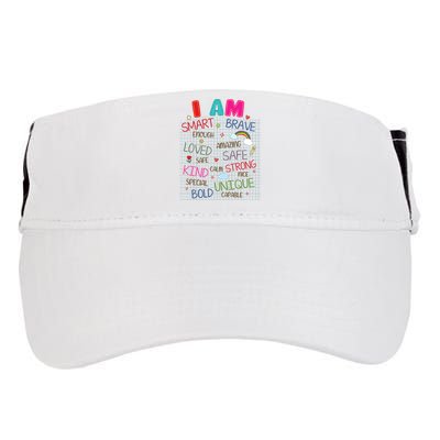 Kids Funny Positive Affirmation Inspiration Girl Boy I Am Kind Adult Drive Performance Visor