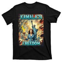 Kamala For President Slogan Statue Liberty Pro Harris T-Shirt