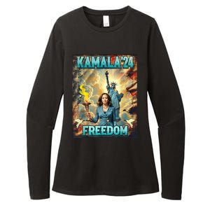 Kamala For President Slogan Statue Liberty Pro Harris Womens CVC Long Sleeve Shirt