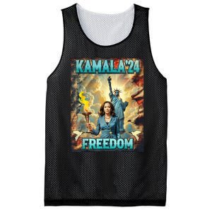 Kamala For President Slogan Statue Liberty Pro Harris Mesh Reversible Basketball Jersey Tank