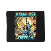 Kamala For President Slogan Statue Liberty Pro Harris Mousepad