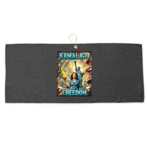 Kamala For President Slogan Statue Liberty Pro Harris Large Microfiber Waffle Golf Towel