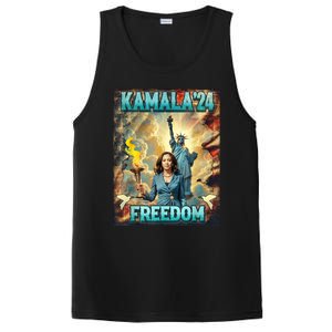 Kamala For President Slogan Statue Liberty Pro Harris PosiCharge Competitor Tank