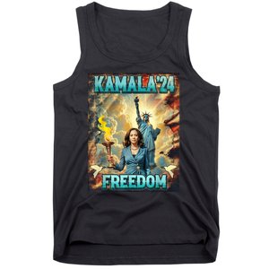 Kamala For President Slogan Statue Liberty Pro Harris Tank Top