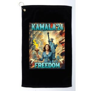 Kamala For President Slogan Statue Liberty Pro Harris Platinum Collection Golf Towel