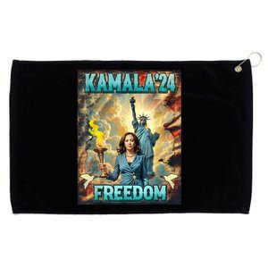 Kamala For President Slogan Statue Liberty Pro Harris Grommeted Golf Towel