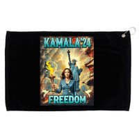 Kamala For President Slogan Statue Liberty Pro Harris Grommeted Golf Towel