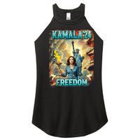 Kamala For President Slogan Statue Liberty Pro Harris Women's Perfect Tri Rocker Tank