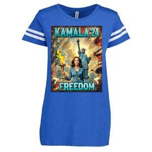 Kamala For President Slogan Statue Liberty Pro Harris Enza Ladies Jersey Football T-Shirt