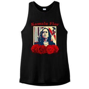 Kamala Flor Roses Kamala 2024 IM With Her Ladies PosiCharge Tri-Blend Wicking Tank