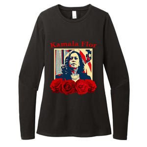 Kamala Flor Roses Kamala 2024 IM With Her Womens CVC Long Sleeve Shirt