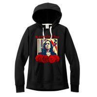 Kamala Flor Roses Kamala 2024 IM With Her Women's Fleece Hoodie