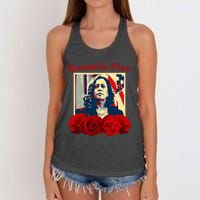 Kamala Flor Roses Kamala 2024 IM With Her Women's Knotted Racerback Tank