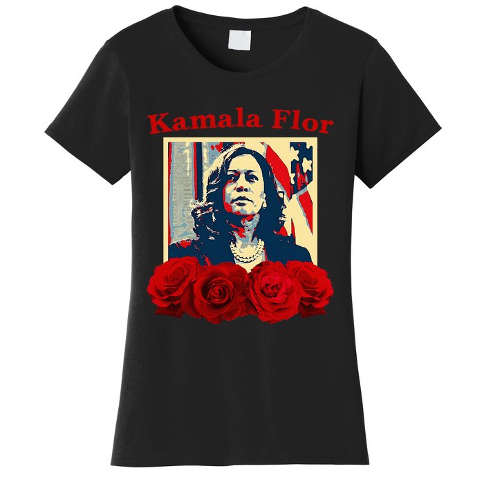 Kamala Flor Roses Kamala 2024 IM With Her Women's T-Shirt