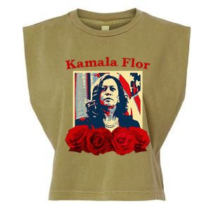 Kamala Flor Roses Kamala 2024 IM With Her Garment-Dyed Women's Muscle Tee