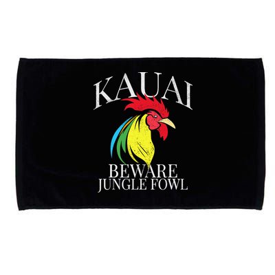 KAUAI FUNNY ROOSTER BEWARE JUNGLE FOWL VINTAGE HAWAII ISLAND Microfiber Hand Towel