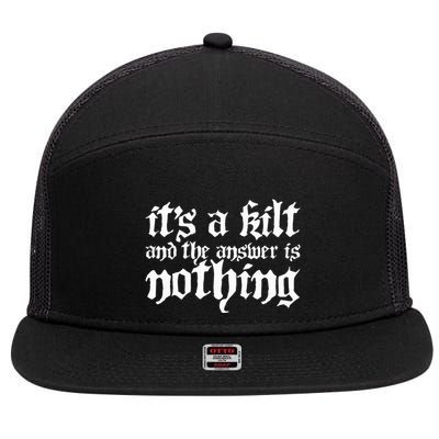 Kilt Funny Renaissance Festival 7 Panel Mesh Trucker Snapback Hat