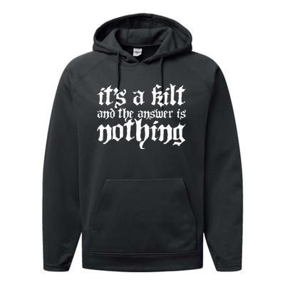 Kilt Funny Renaissance Festival Performance Fleece Hoodie