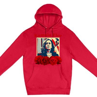 Kamala Flor Roses Kamala 2024 Im With Her Premium Pullover Hoodie