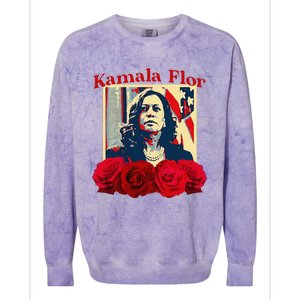 Kamala Flor Roses Kamala 2024 IM With Her Colorblast Crewneck Sweatshirt