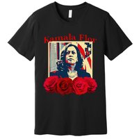 Kamala Flor Roses Kamala 2024 IM With Her Premium T-Shirt