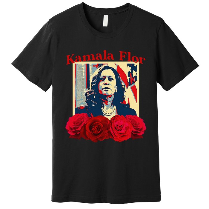 Kamala Flor Roses Kamala 2024 IM With Her Premium T-Shirt