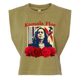 Kamala Flor Roses Kamala 2024 IM With Her Garment-Dyed Women's Muscle Tee