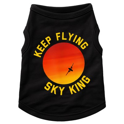 Keep Flying Sky King Funny Design Doggie Tank