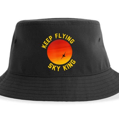 Keep Flying Sky King Funny Design Sustainable Bucket Hat