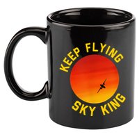 Keep Flying Sky King Funny Design 11oz C Handle Ceramic Mug