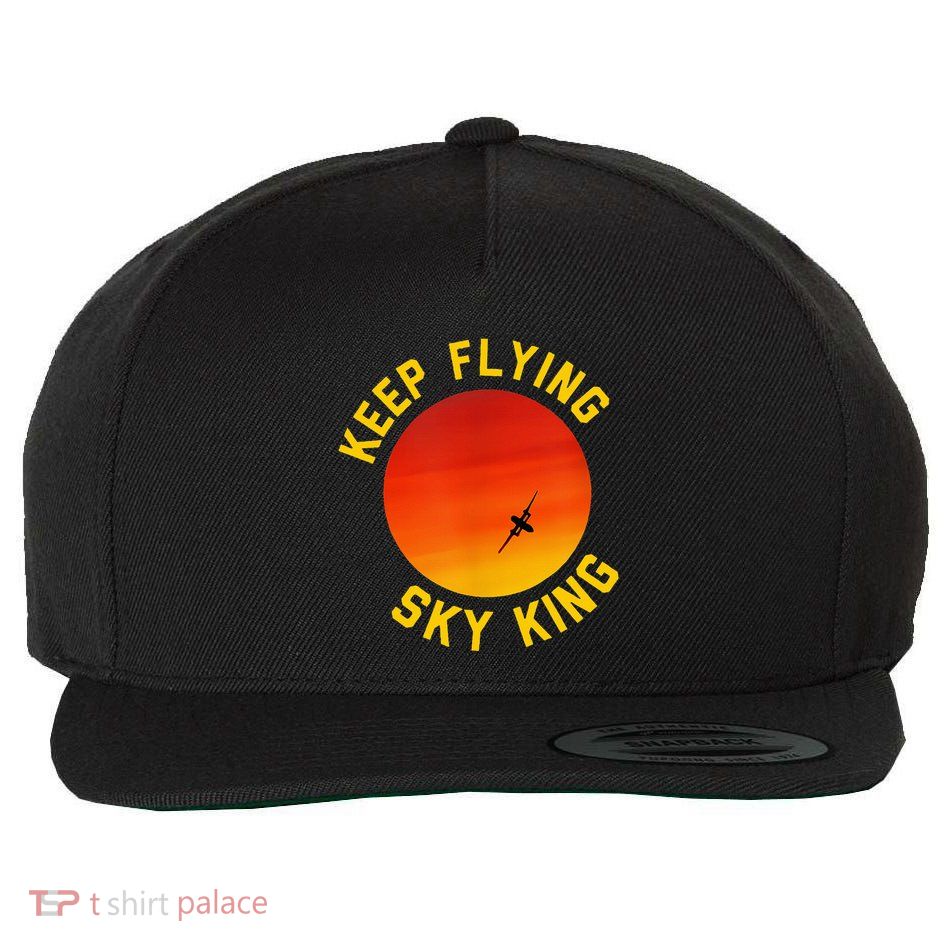 Keep Flying Sky King Funny Design Wool Snapback Cap