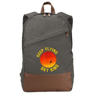 Keep Flying Sky King Funny Design Cotton Canvas Backpack