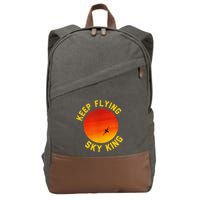 Keep Flying Sky King Funny Design Cotton Canvas Backpack