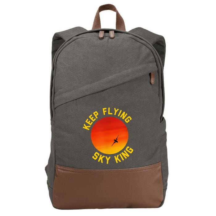 Keep Flying Sky King Funny Design Cotton Canvas Backpack
