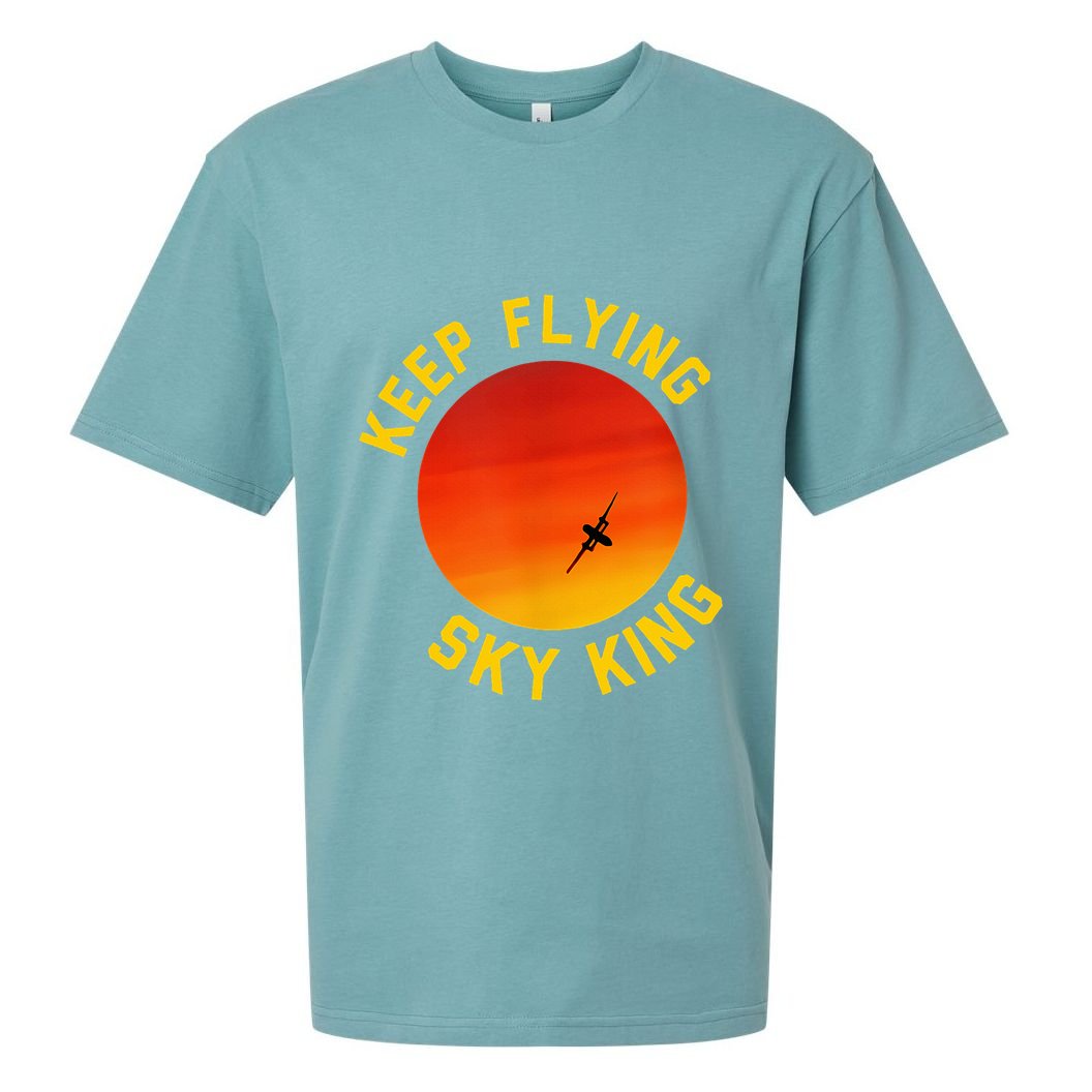 Keep Flying Sky King Funny Design Sueded Cloud Jersey T-Shirt