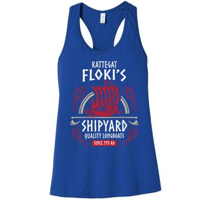 Kattegat Flokis Shipyard Gift Vikings And Norse Mythology Gift Women's Racerback Tank