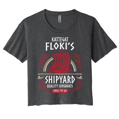 Kattegat Flokis Shipyard Gift Vikings And Norse Mythology Gift Women's Crop Top Tee