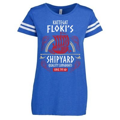 Kattegat Flokis Shipyard Gift Vikings And Norse Mythology Gift Enza Ladies Jersey Football T-Shirt