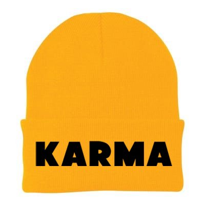 Karma Funny Sarcastic Knit Cap Winter Beanie