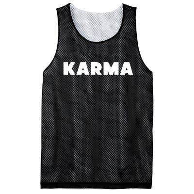 Karma Funny Sarcastic Mesh Reversible Basketball Jersey Tank