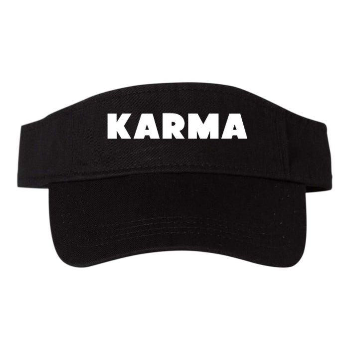 Karma Funny Sarcastic Valucap Bio-Washed Visor